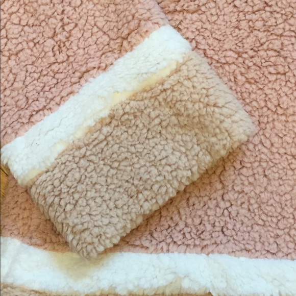 Faux Fur Jacket TEDDY BEAR Color Block Fall Jacket Size: Women's MED (8-10) NWT - Picture 3 of 5